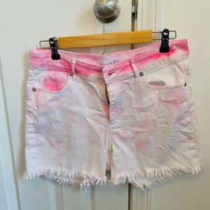 LOFT Pink tie dye custom shorts